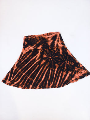 Reverse Tie Dye Swing Skirt