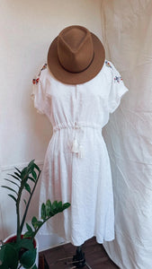 White Linen Dress