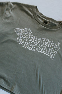 Stay Wild Moonchild Crop - Sage ONLY.