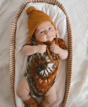 Load image into Gallery viewer, Tie Dyed Short Sleeve Onesie - Retro Colourway