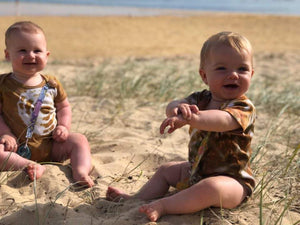 Tie Dyed Short Sleeve Onesie - Retro Colourway